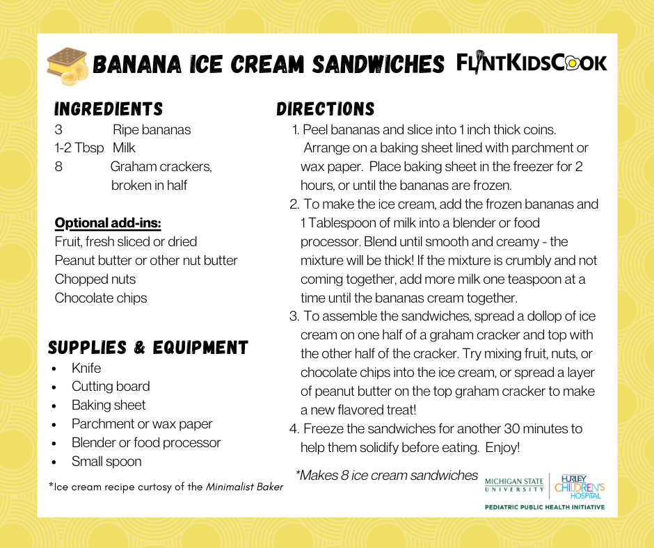 Banana Ice Cream Sandwiches